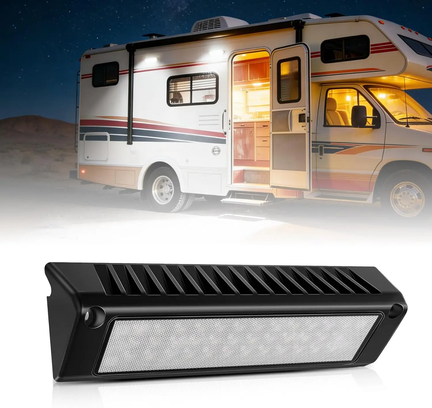 

9-дюймовый светодиодный светильник для веранды автодома, 12В, для кемпера, уличный, для навеса, для крыши