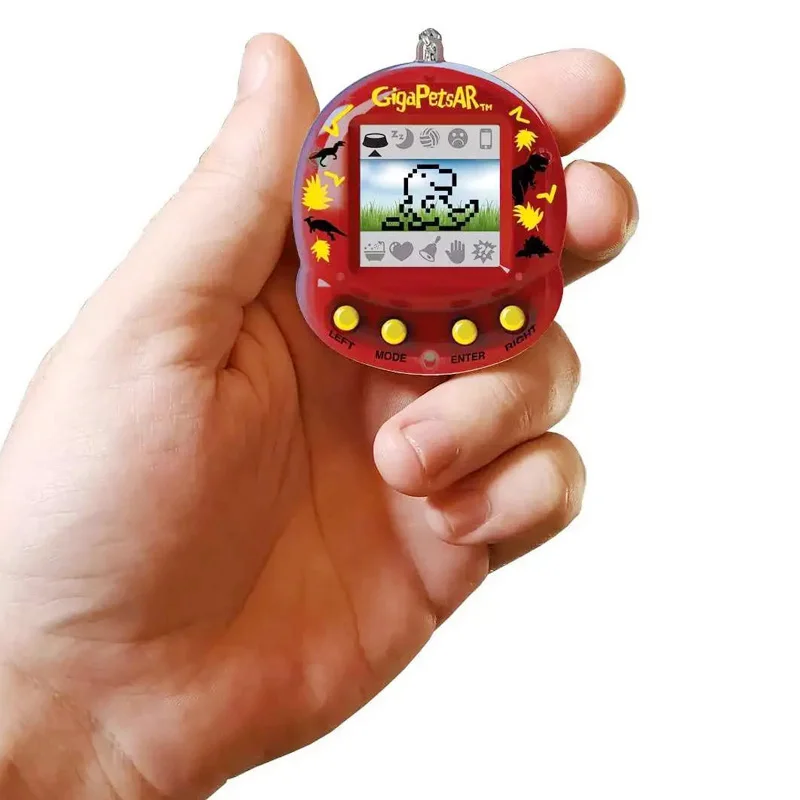 오리지널 반다이 타마고치 기가 애완 동물 기술 T-렉스 사운드 전자 게임기, 영어 레트로 향수 인터랙티브 어린이 장난감 선물