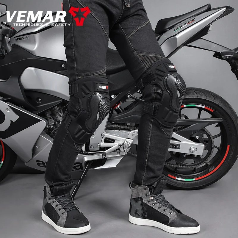 Winter Vemar Warm Knee Guards Autumn Classic Motorcycle Bike Riding Knee Pads Windproof Motocicleta Rider Moto Knee Brace