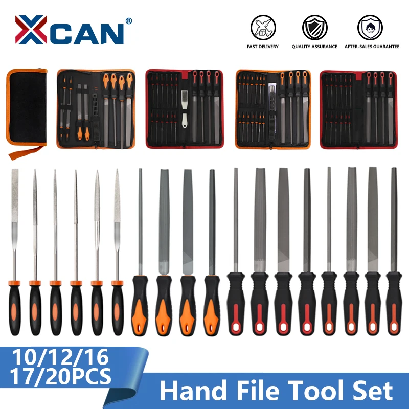 XCAN Wood RASP Needle File Hand File Set For Wood Metal Glass Jewelry Carving DIY Craft Tool Hand Tools 10/13/16/20pcs