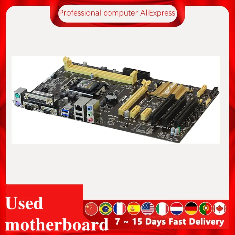 For Asus H81-PLUS Desktop Motherboard H81 LGA 1150 LGA1150 For Core i7 i5 i3 DDR3 SATA3 USB3.0  Original Used