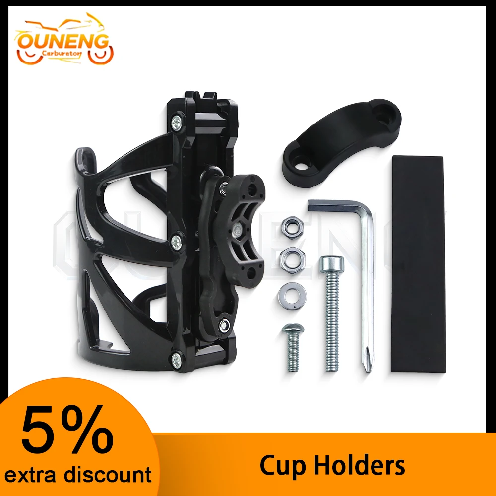 Motorcycle Water Cup Holder Adjustable Drink Bottle Mount For E-Bike Scooter Mountain Bike Cycling Accessories