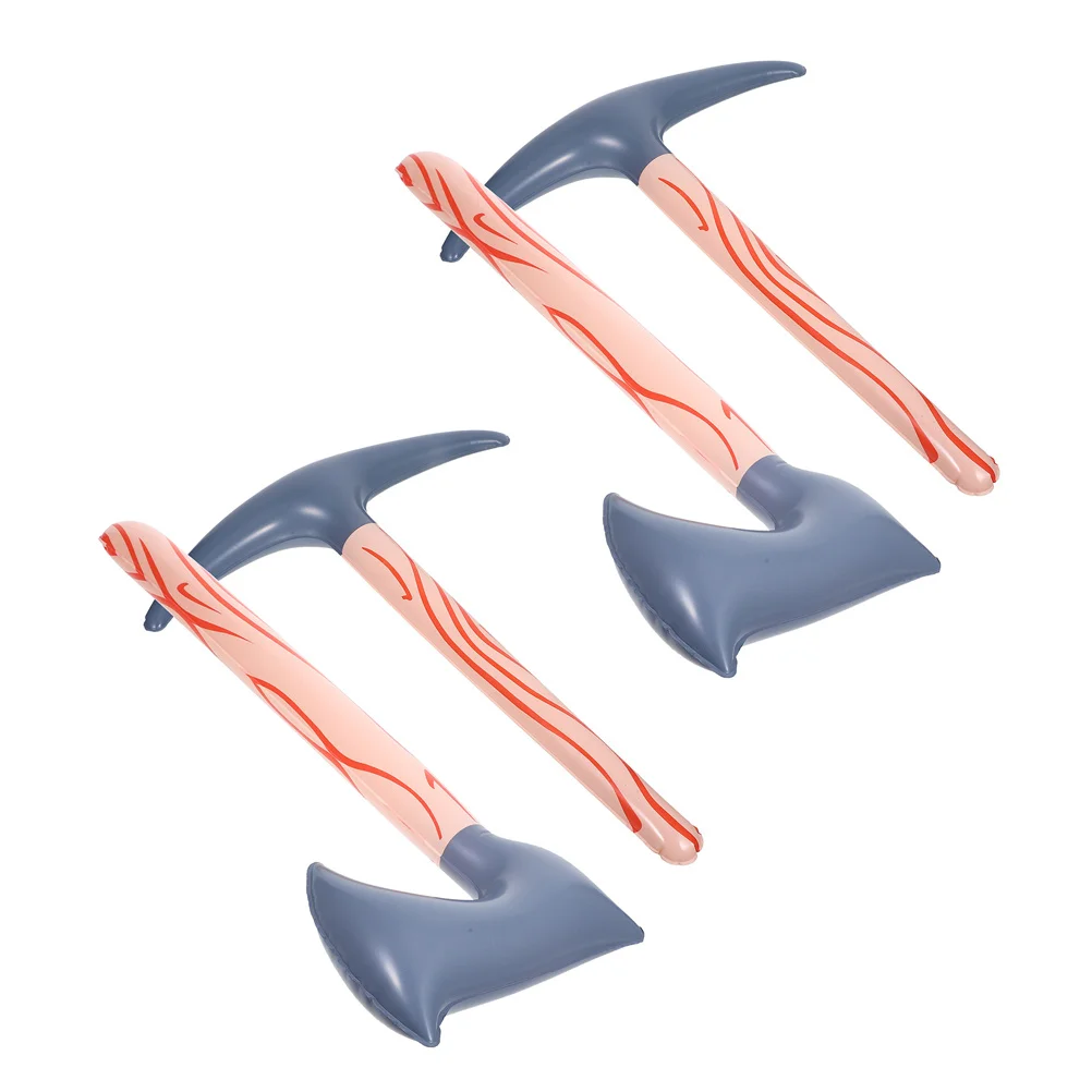 Juego de hacha de lechera inflable, accesorios para disfraz de Halloween, suministros de Cosplay para fiesta, almacenamiento seguro, ligero y fácil, 4 Uds.