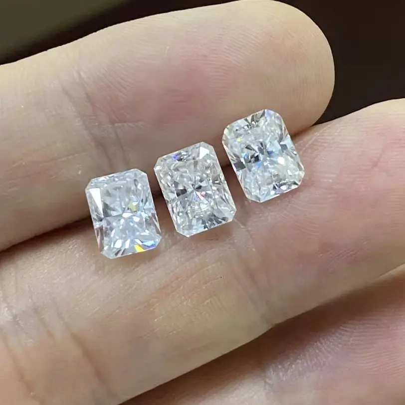 

Муассанит с огранкой «Радиант» 1-8 карат, выращенный в лаборатории, белый, цвет D, имитация бриллианта