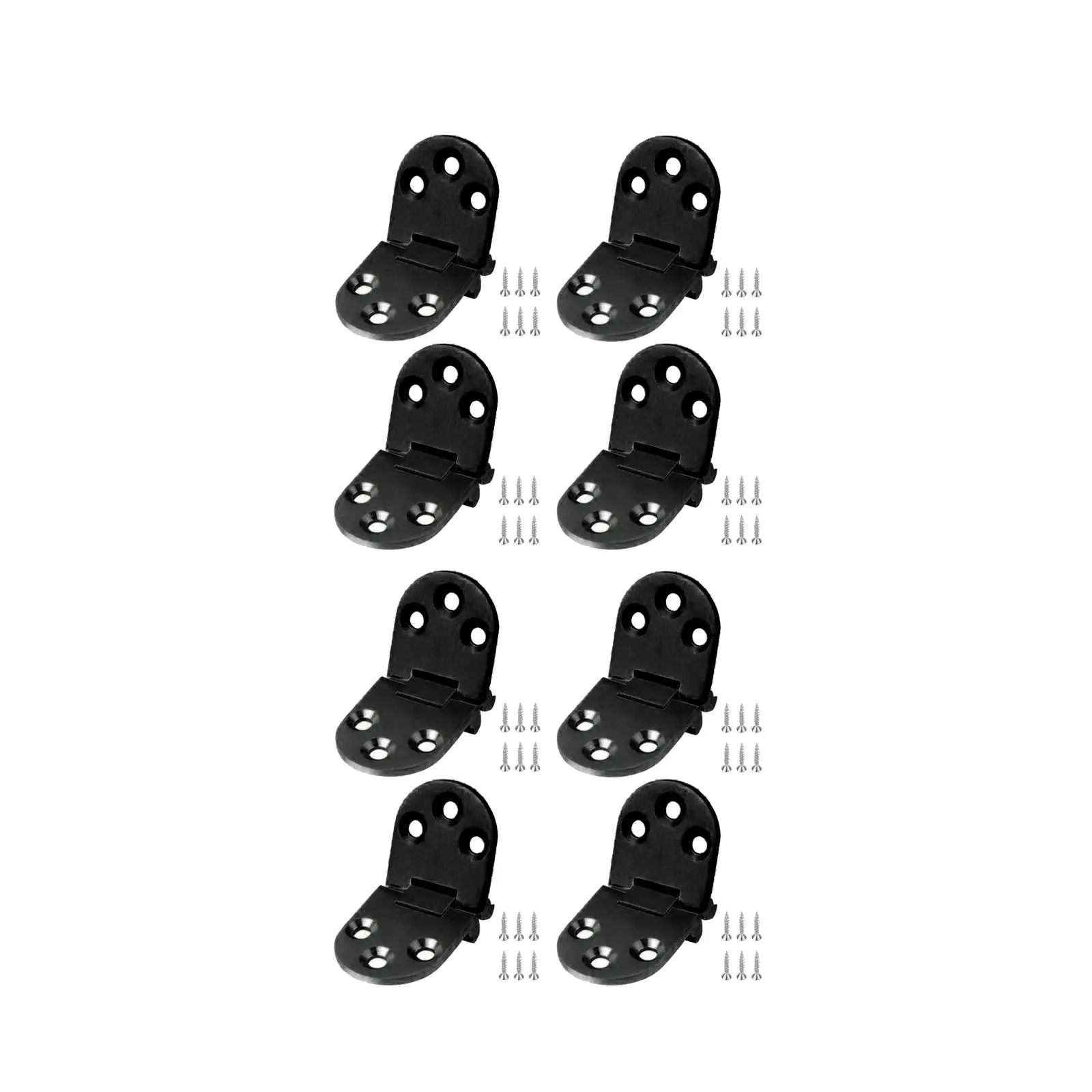 8Pcs Rounded Stainless Metal Folding Table Hinge Fittings Sturdy Spare Parts