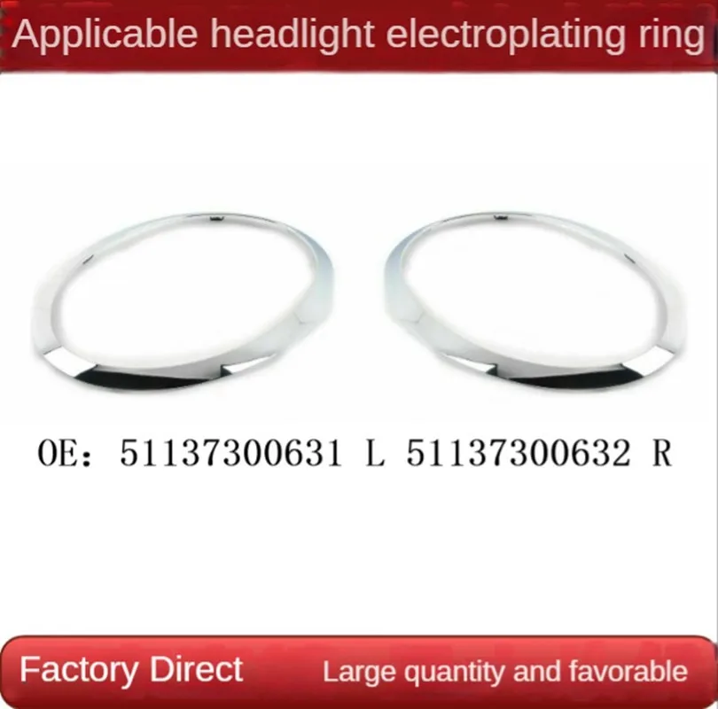 

51137300631 51137300632 Front Left Right Headlight Bezel Trim ABS Plastic Scratch Proof for Car for Cooper F55F56F57