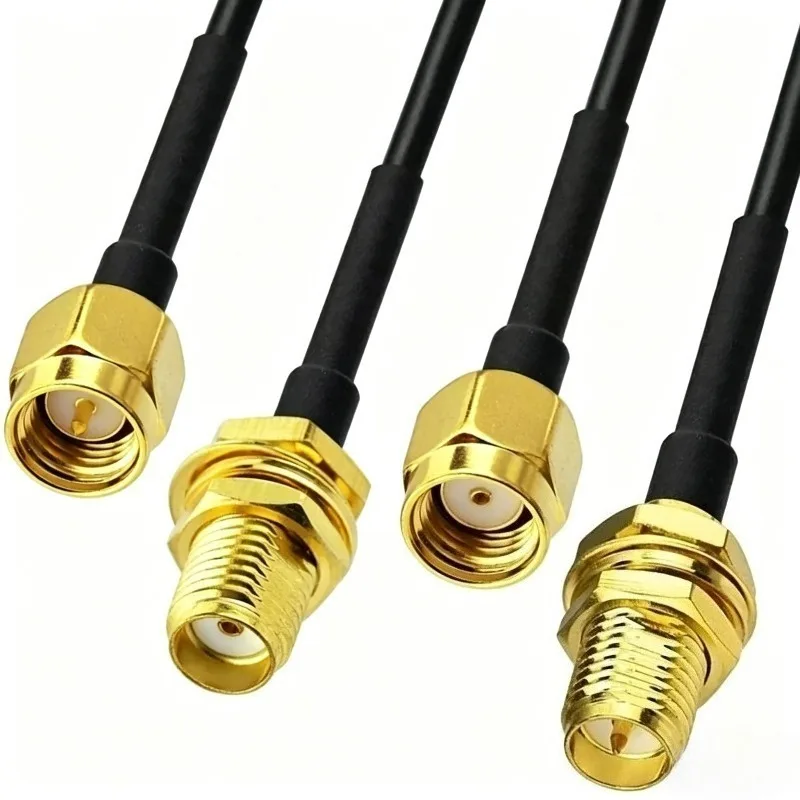 2/10pcs SMA Male Crimp Connector RF Coaxial SMA Plug for RG316 RG174 LMR100 RG58 Cable 50 Ohm Gold Plated