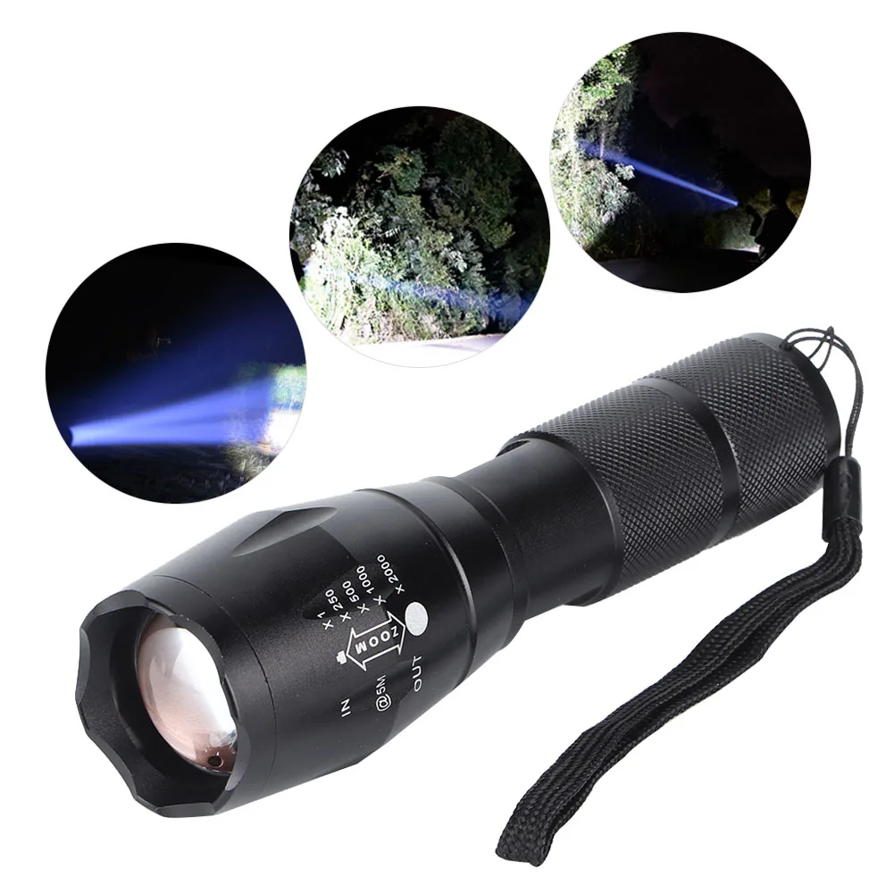 Meerkleurige zaklamp RGBW 4-kleuren in 1 LED-zaklamp Telescopische zoombare zaklamp Waterdicht buitenkampeerlicht