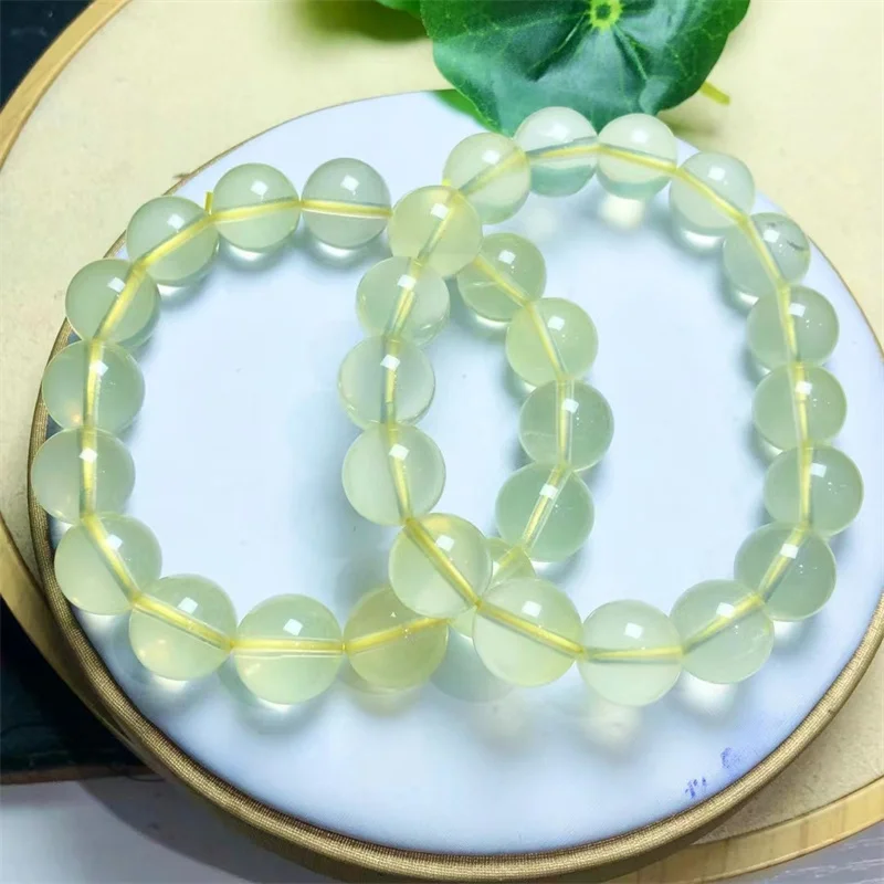 Natural lemon citrine Bracelet For Women Fashion Summer Dopamine Charm Jewelry Accessories 1PCS 12/131/14MM