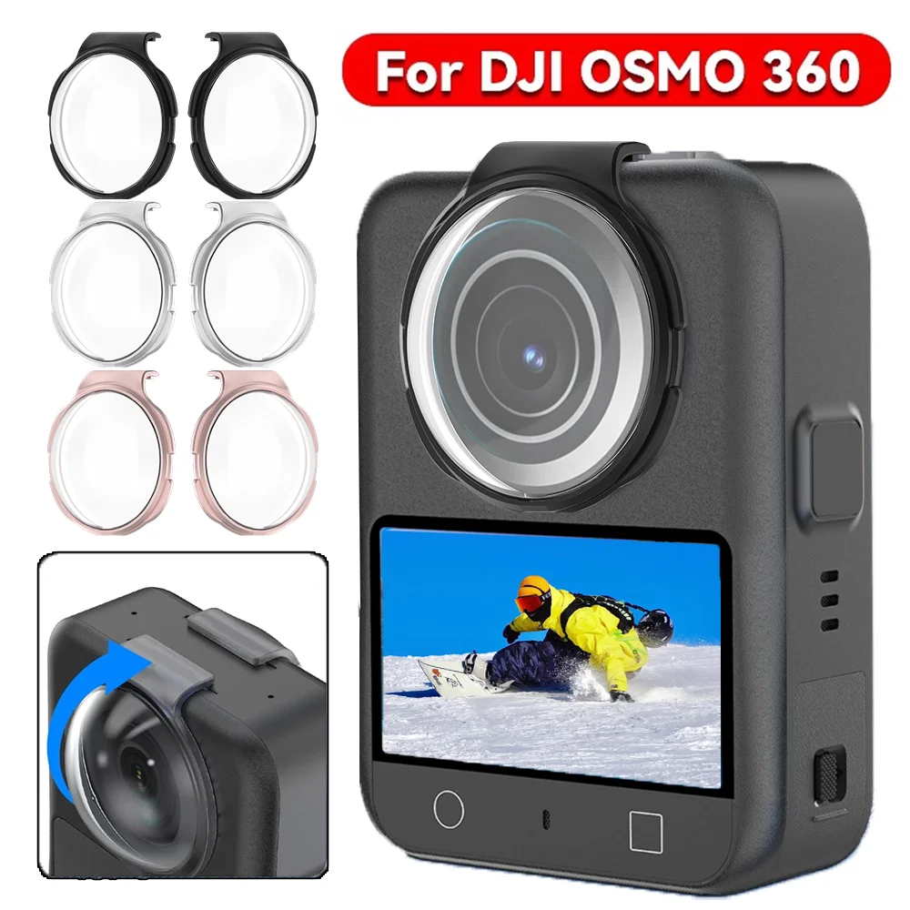 2Pcs Optical Glass Lens Guard for DJI OSMO 360 HD Anti-scratch Lens Protector Cap New Protective Cover for DJI Osmo 360 Camera