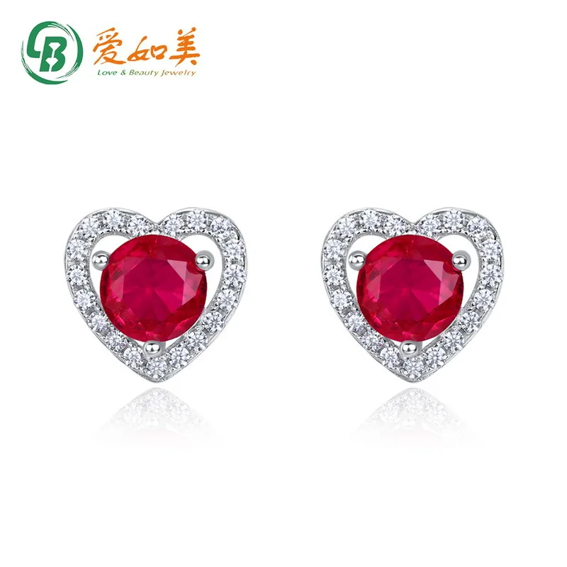 

Light Luxury Love Cultivation Red Treasure Earrings Female 18K Gold PT950 Platinum Silver Plated 7-Layer Gold Earrings