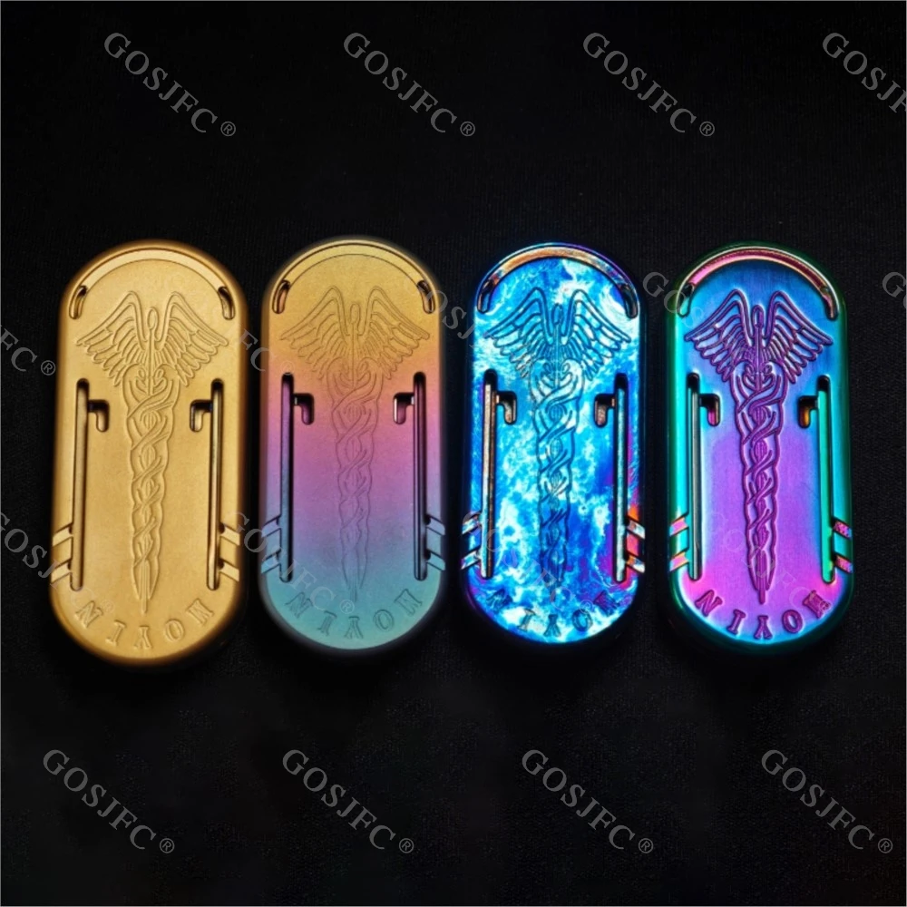 ZDEDC Mace Duplo Diapasão Fidget Slider Titânio Ansiedade Brinquedos Acessórios de Mesa de Escritório Push Slider Moeda Háptica