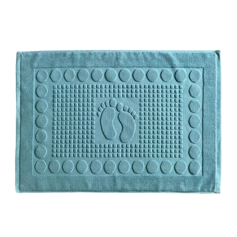 

Утолщенный 3D узор для ног, белый напольный коврик для полотенец для отеля, дома, коврик для ванной комнаты, хлопковый нескользящий водопоглощающий полотенце для ванны 50*80 см