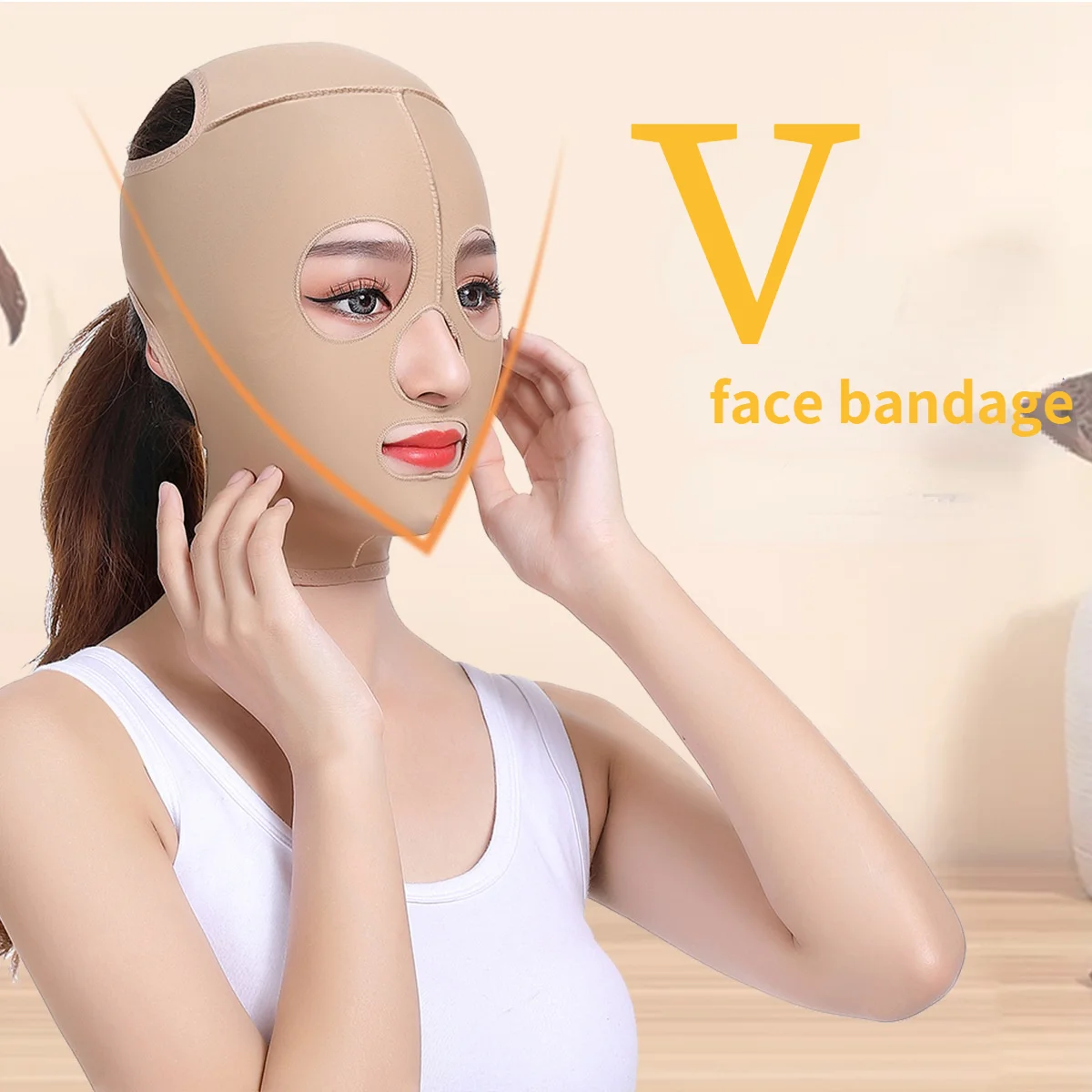 Full Face Lift Sleeping Mask Cheek Chin Slimming Belt Strap Facial Lift-Up Bandage Thin Massage Shaper