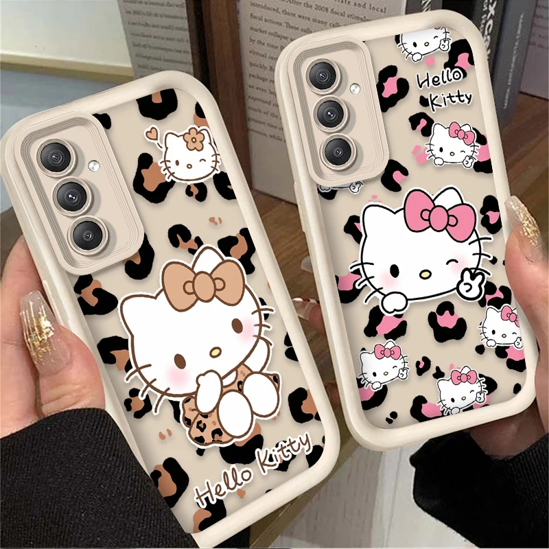 Cute Sanrio Hello Kitty Case for Samsung Galaxy A55 A35 A25 A15 A05 A05S 5G A24 A13 A23 A12 A22 A32 A52 A52S A71 A72 A51 4G Etui