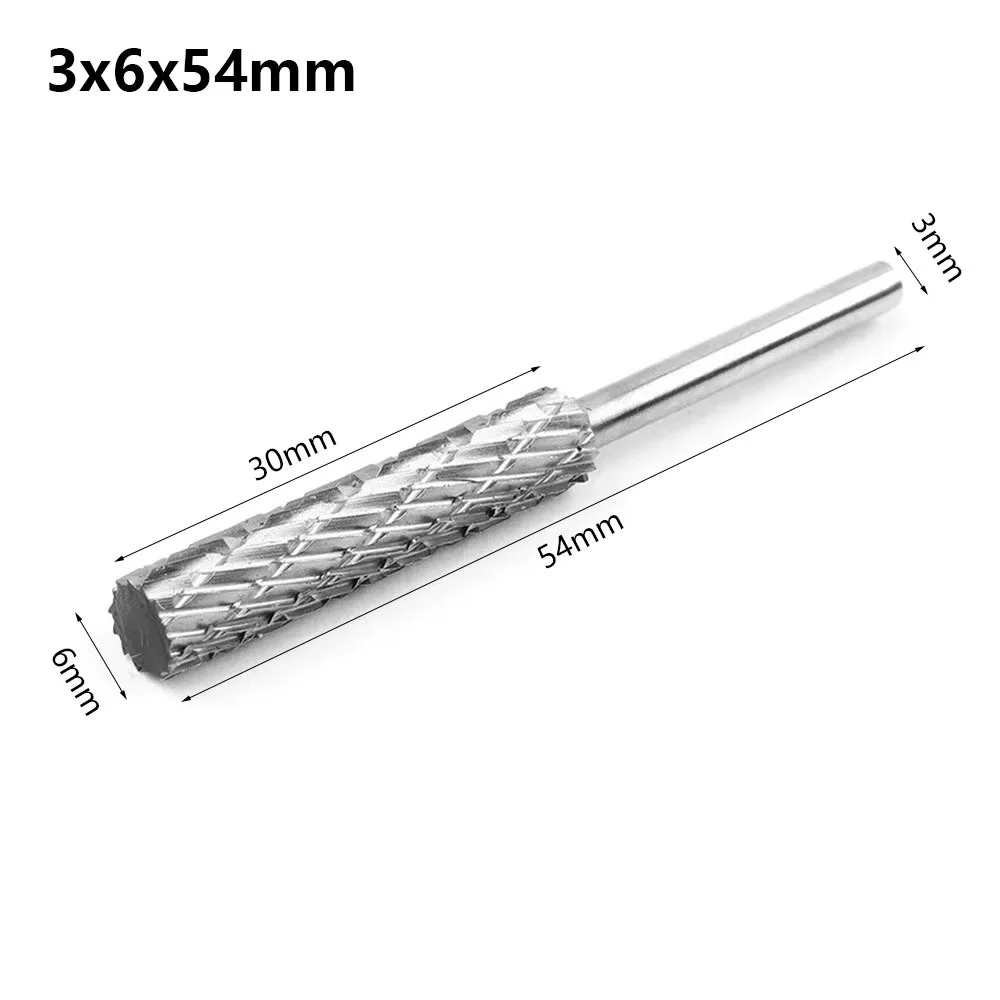 1Pcs New 3/4/5/6mm Rotary File HSS Finishing Metal Drill Bit Dual Slot Grinding Head For Root Tone Wood Plastic Aluminum