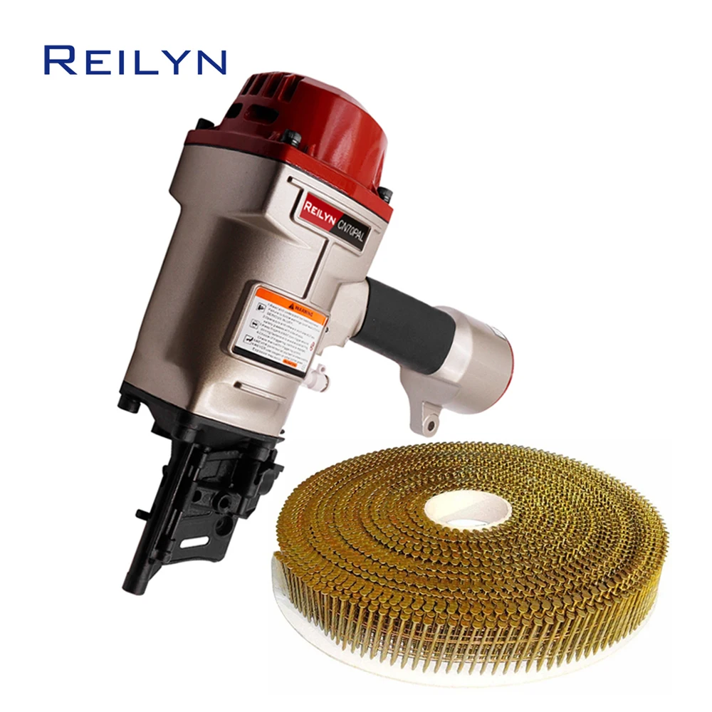 Reilyn Coil Nailer CN70PAL Automatic Nail Gun Machines for Industrial High Volume production Heavy-duty pallets and crating Tool