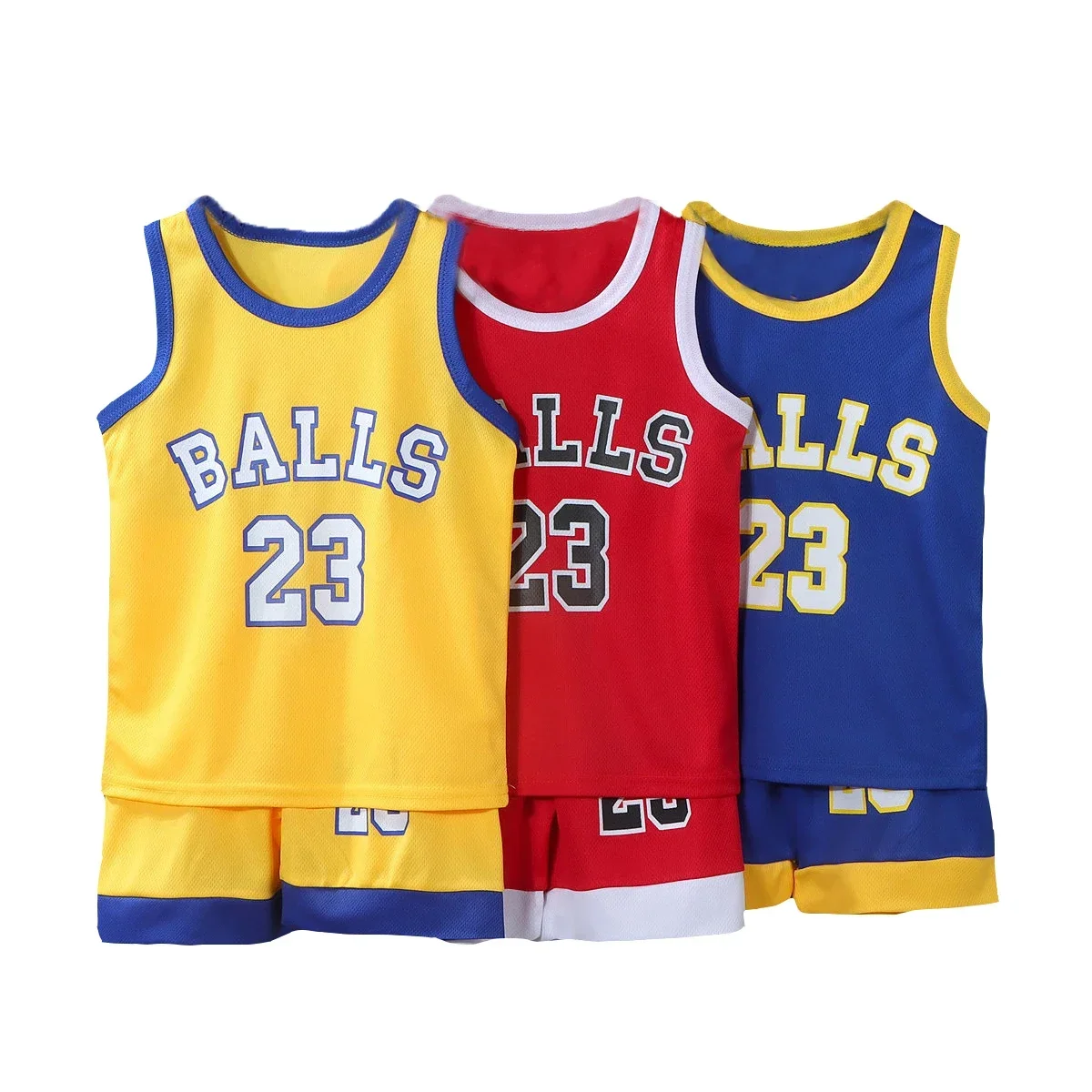 

Summer Boys Girls Basketball Football Uniform Outdoor Sportswear Sleeveless/Short Sleeve Suit Children's Clothes Set Tracksuit