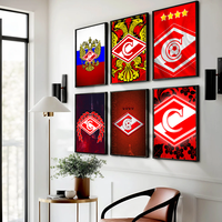 Moscow F C Spartak Poster Room Bar Cafe Decor Stickers Wall