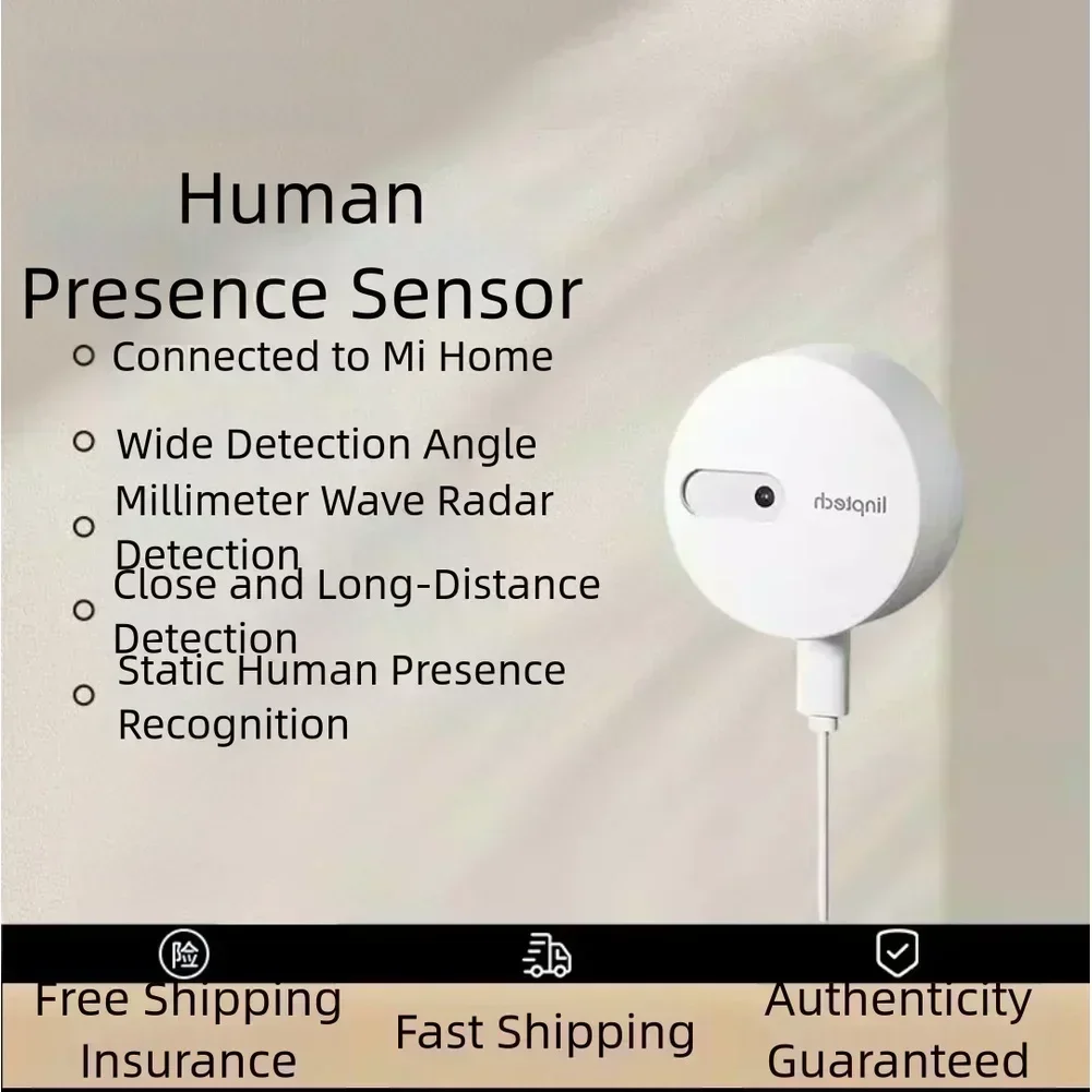 Human Presence Sensor For Zigbee APP Control Timer 24GHz Smart Body Motion Sensor 0‑10000lx Light Sensitivity Tool Accessories