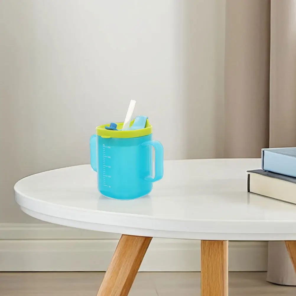 2pcs-training-cups-for-toddlers-infant-straw-drinking-cups-dual-use-spill-proof-measuring-baby-and-elderly-feeding-cup