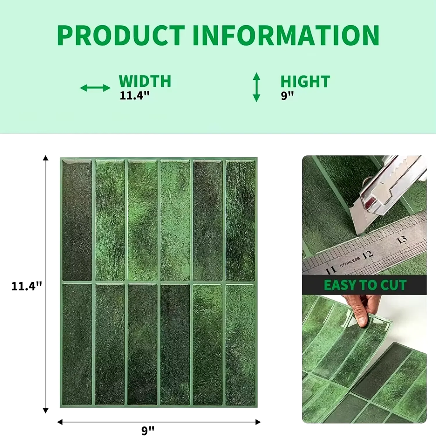 Premium Backsplash Tile for Kitchen Peel and Stick, 3D Self Adhesive Stick on Subway Tiles for Kitchen, Bathroo