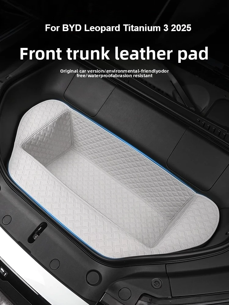 

Front Trunk Mats Leather Anti-dirty Waterproof Protective Pad for BYD Leopard Titanium 3 2025 Interior Decoration Accessories