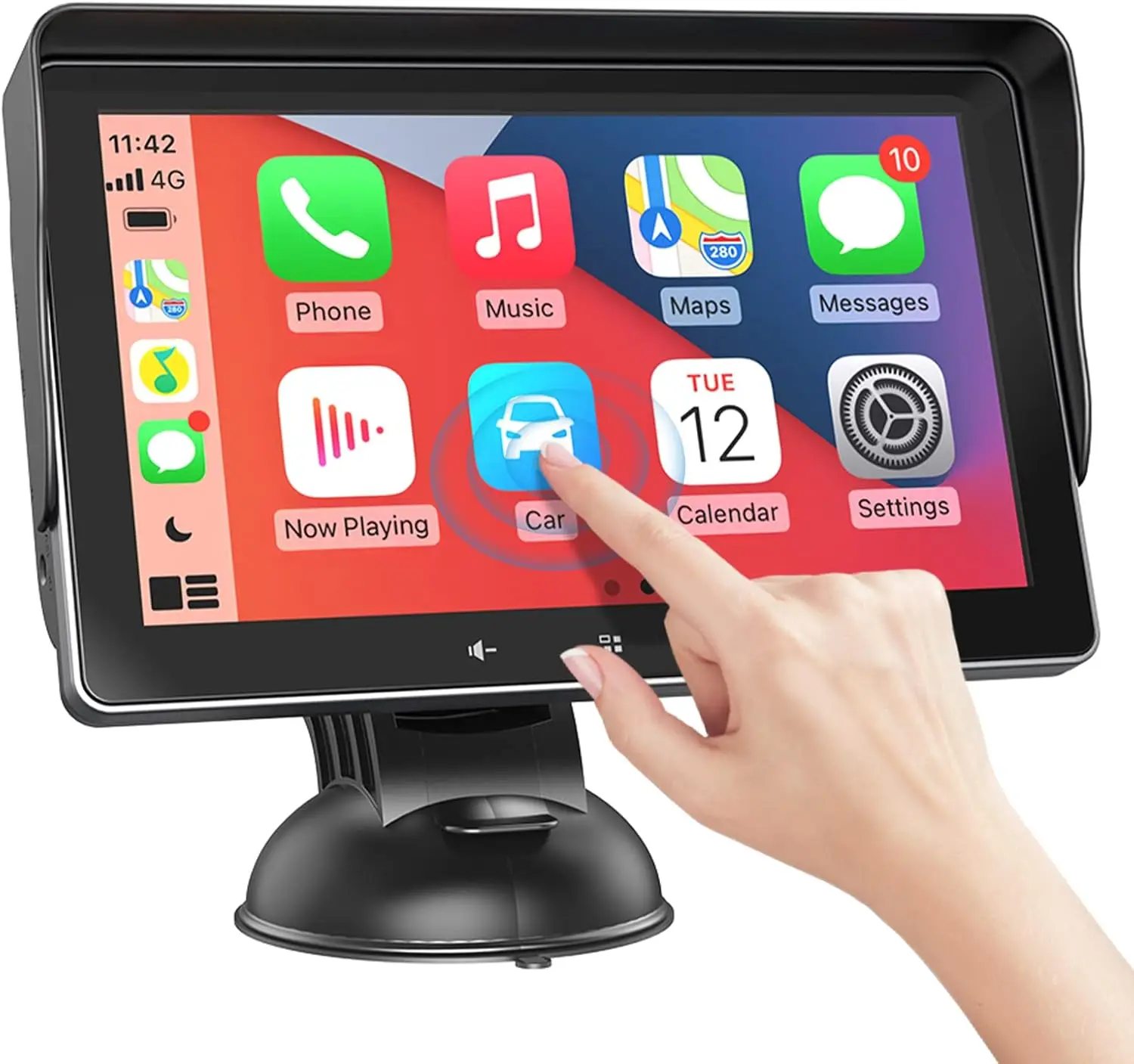 

7" HD Double Din Car Stereo,Portable Wireless Touch Screen Apple CarPlay and Android Auto Automatic Multimedia Player