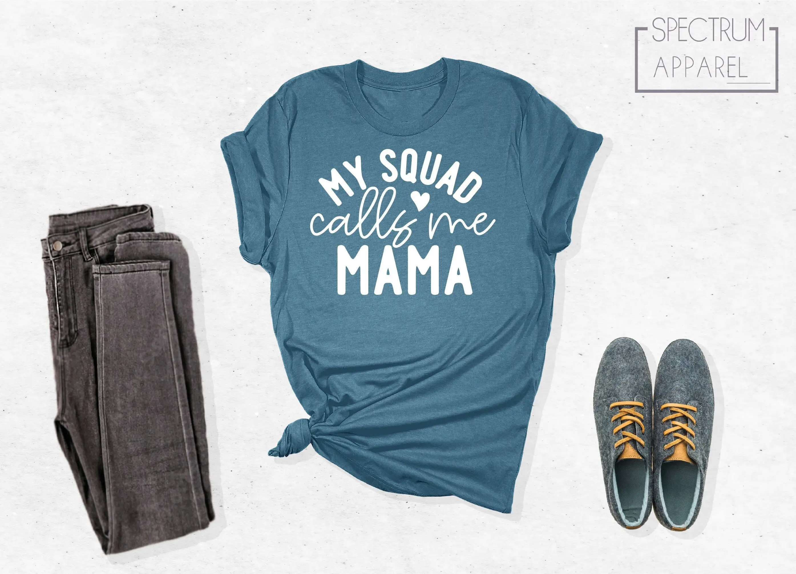 

My Squad Calls Me Mama T Shirt Mothers Day Cute Funny Mom Happy Life Cool Outfit For