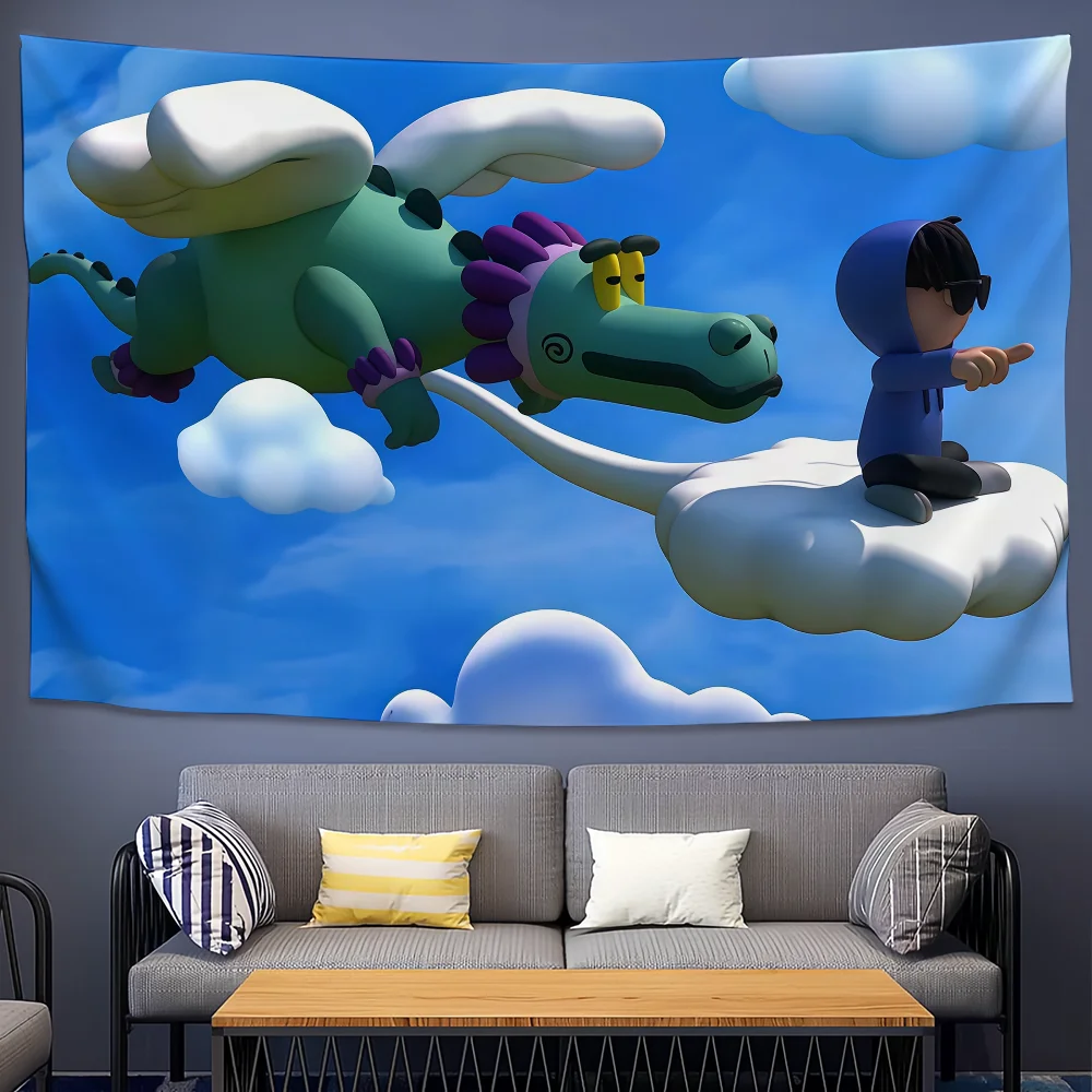 J-Junior H علم المغني الساخن للتخييم في الهواء الطلق بار نزهة حفلة ديكور المنزل الحلي راية