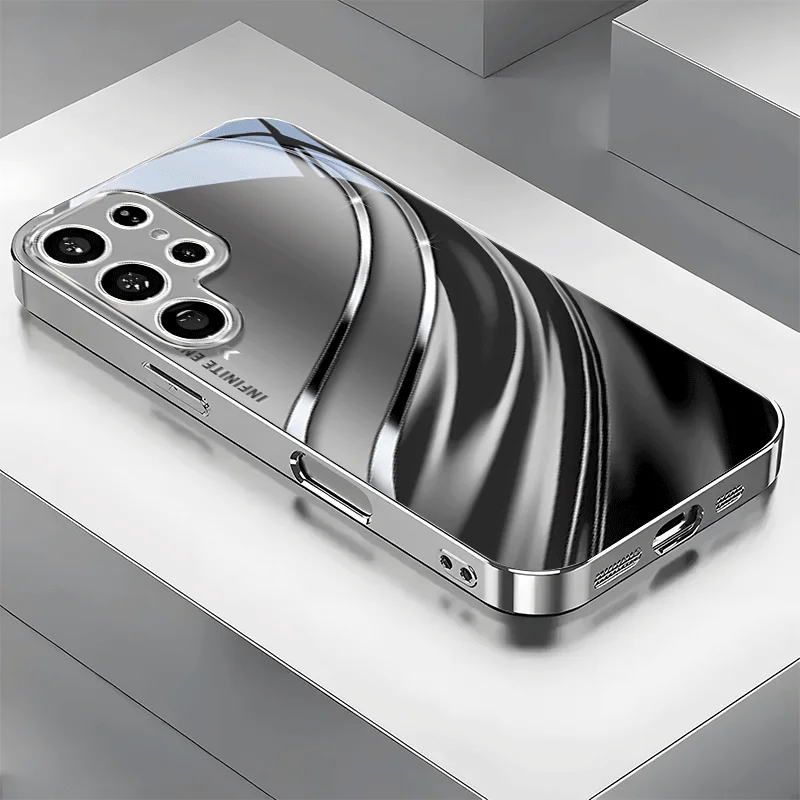 Premium business-grade curved  glass Phone Case for Samsung Galaxy S26 S25 S24 S23 S22 S20 FE/Ultra/Plus anti drop Cover