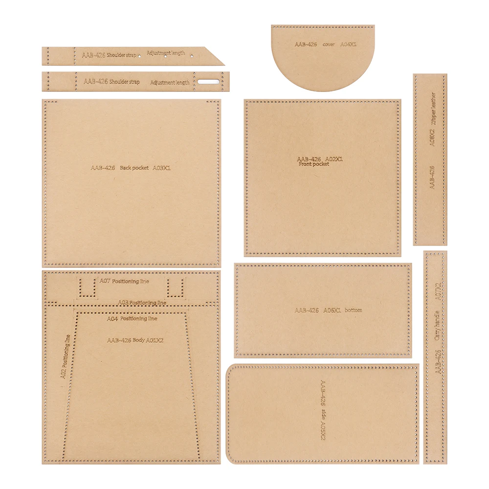 1set DIY Quilting Pattern Drawing Template, Kraft Paper Design Mold, Used for Making Leather Shoulder Handbag Tote Bag