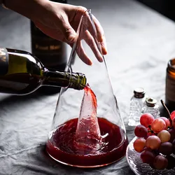 Unique Borosilicate Glass Red Wine Decanter, Wine Carafe, Fast Waterfall, Pyramid Seperator, Whiskey Decanter, Pouring Tool