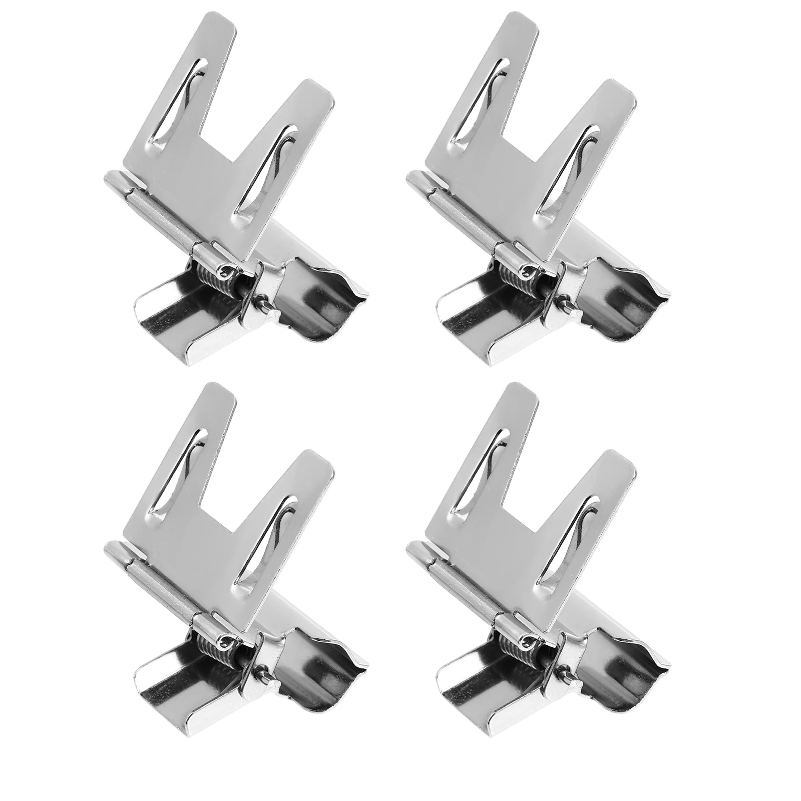 

4pcs Price Tag Holder Silver Dessert Sign Clip Retail Label Holder Supermarket Clips Easy Use Material Large Quantity