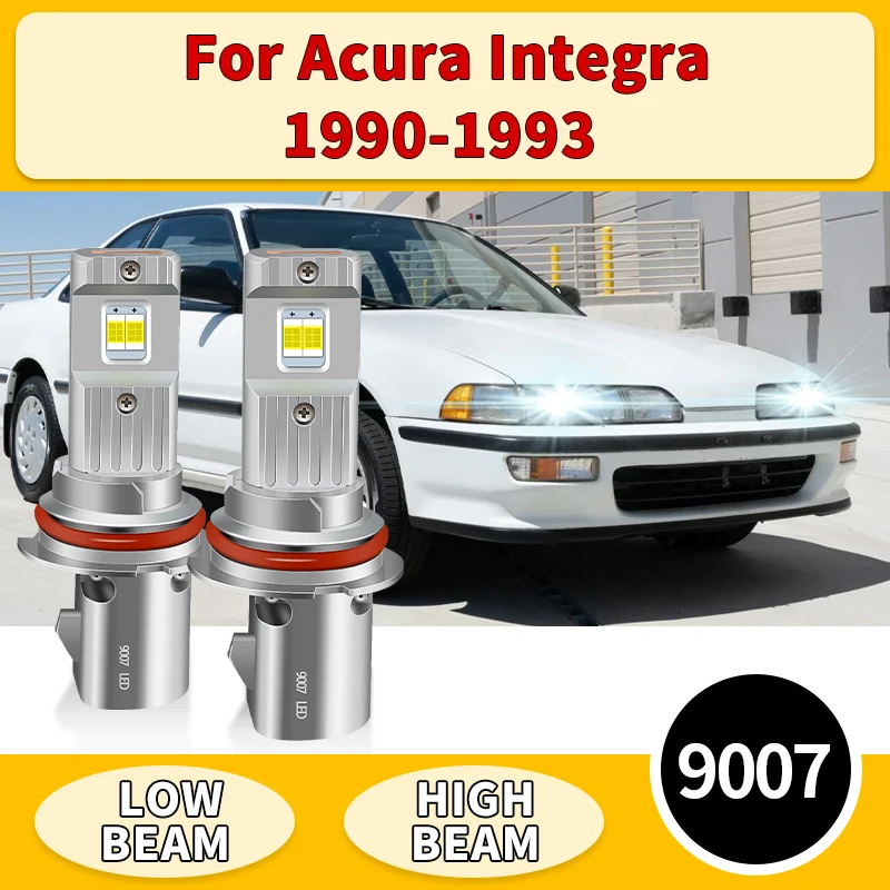 

2PCS 9007 LED Headlight Bulbs 30000LM CSP Chips Turbo Auto Lamps White 12V HB5 Car Headlamps For Acura Integra 1990 1991-1993