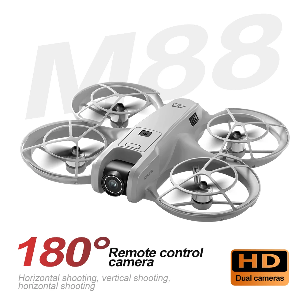 M88 Mini Drone Professionele HD 4K Camera 2.4G WIFI FPV Borstelloze Drone Motor Opvouwbare Quadcopter voor Luchtfotografie