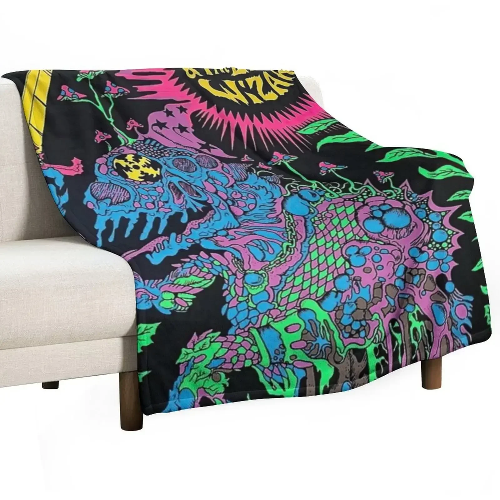 

King Gizz Tour poster Throw Blanket Kid'S Decorative Throw blankets and throws Furry Blankets