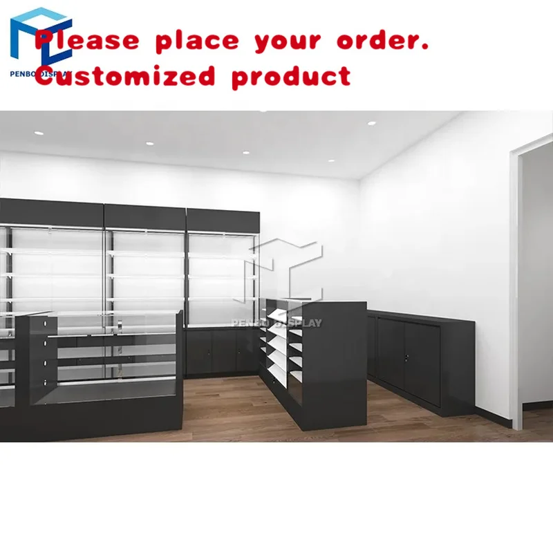 custom.Factory Commercial Fixture Retail Cigar Shop Display Showcase 6 Feet Smoke Shop in Glass Smoke Shop Display Cases