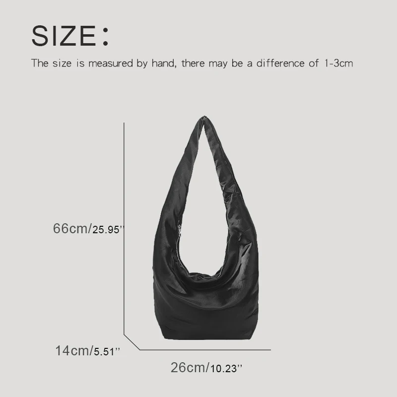 Korean Hobos Cloth Bags For Women Luxury Designer Handbag Purses 2023 New In Satin Silver Light Large Capacity Underarm Shoulder