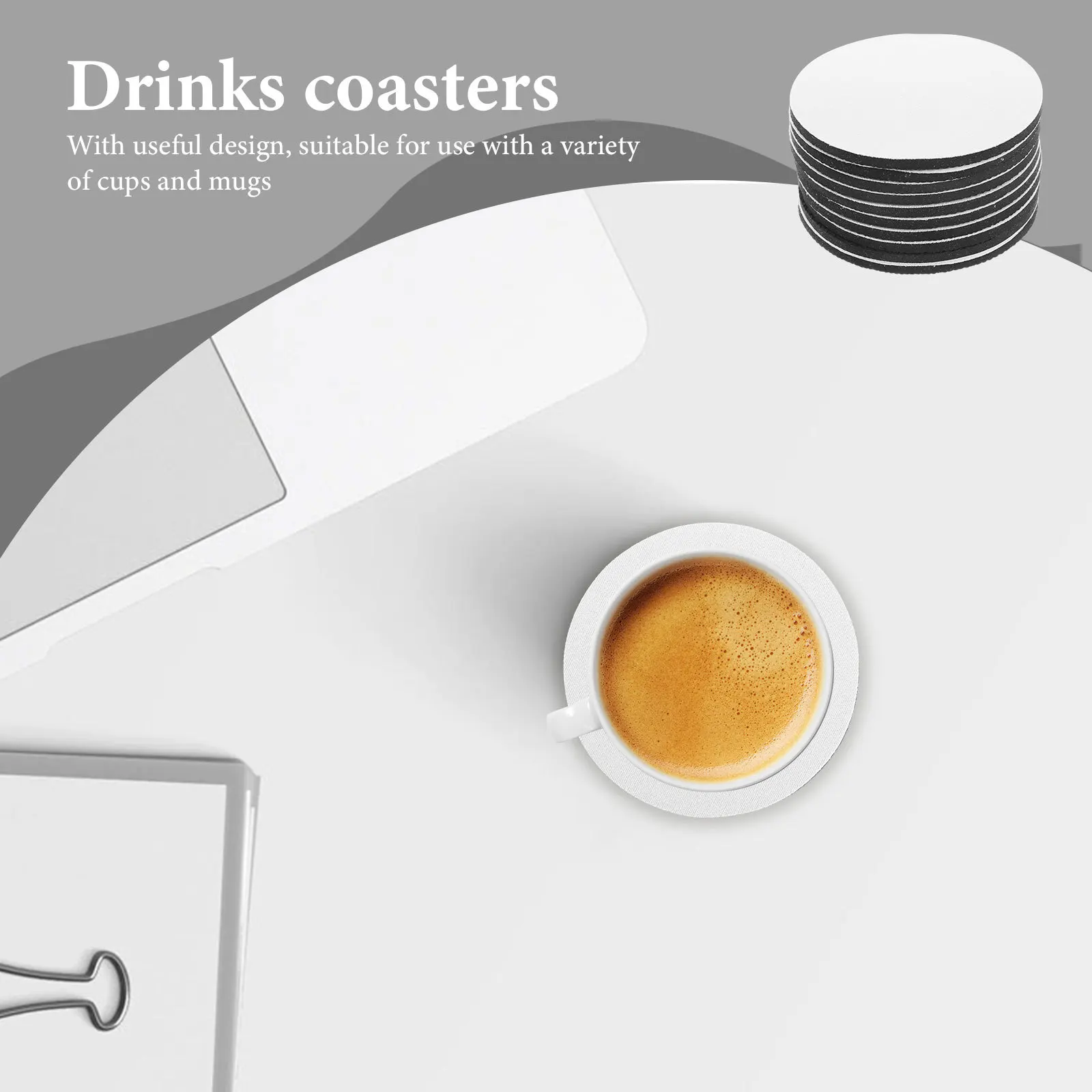 

20Pcs Sublimation Blank Coasters Heat Transfer DIY Cup Coasters Absorbent Blanks for Drinks Crafting Kitchen Bar Decoration