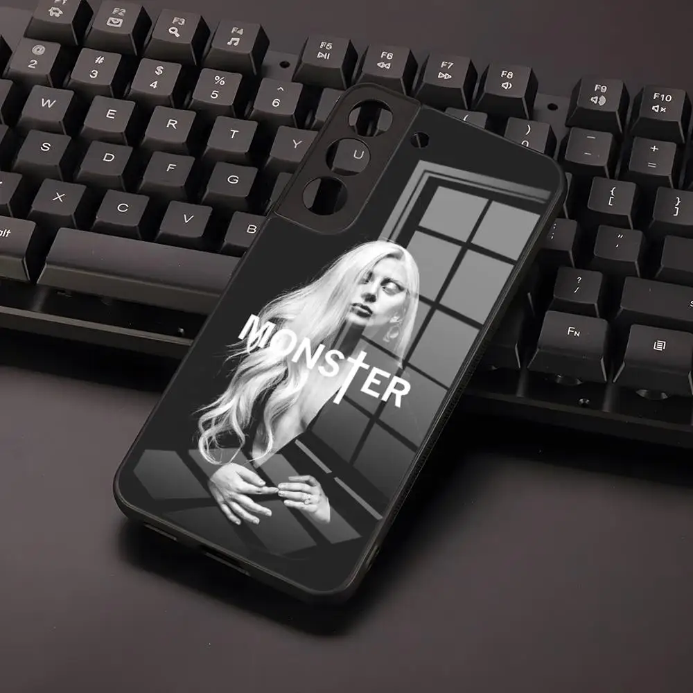 Singer-Lady Gaga Phone Case For Samsung S24 S23 S21 S20 S22 A24 A34 A54 A53 M54 Glass Back Cover image 2