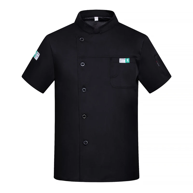 Kitchen Jackets Short-sleeved Blouse Cooking Coat Hotel Chef Uniform Food Service Cook Clothing Men Woman Waiter Summer Workwear