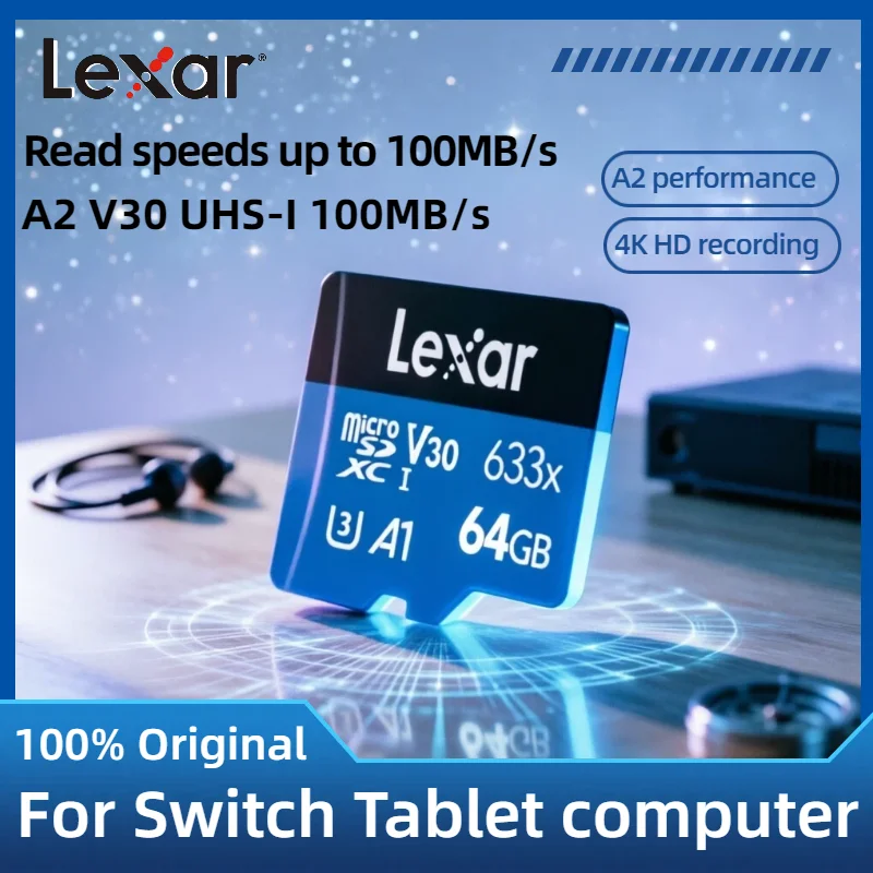 Speed Lexar 633x Micro SDXC Card 256GB U3 V30 A1 Class10 100MB s For Action Camera Smartphone Tablet Pro Max Core Speed New