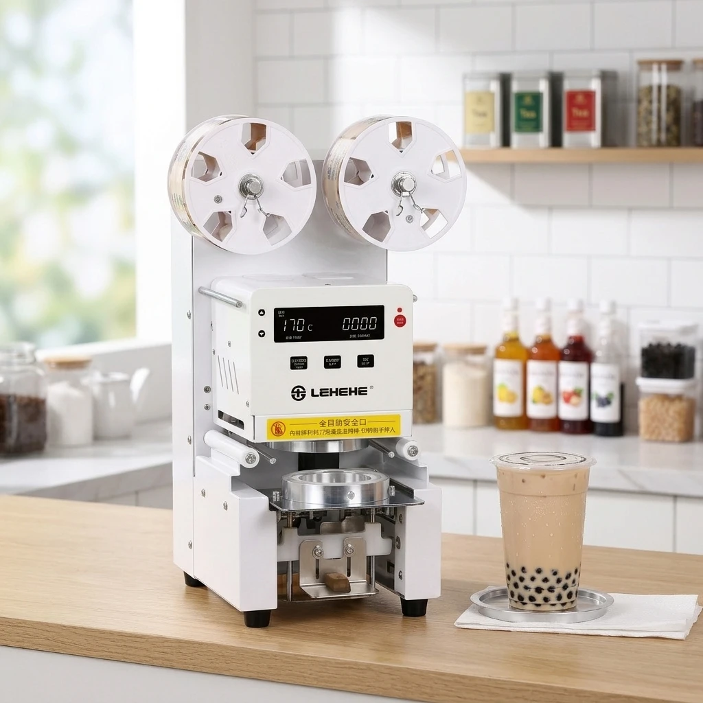 Automatic Cup Sealing Machine, 90‑95mm Cup Sealer Equipment For Bubble Tea Juice Coffee Milk‑tea Shop Restaurant Use