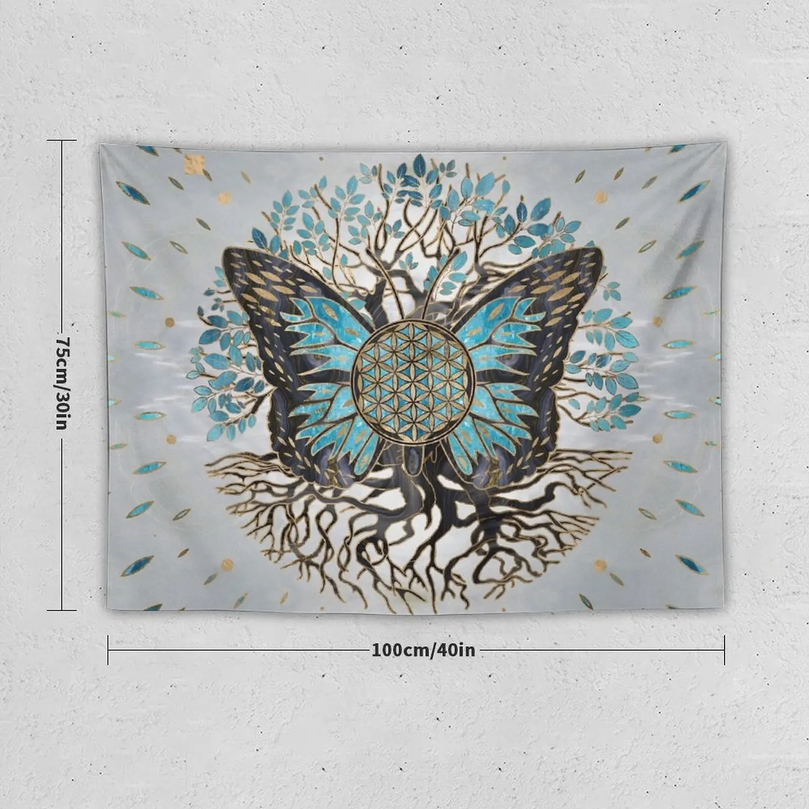 Flower of Life - Tree of life - Butterfly Tapestry Wall Hangings Decoration Decorations For Your Bedroom Decor Home Tapestry