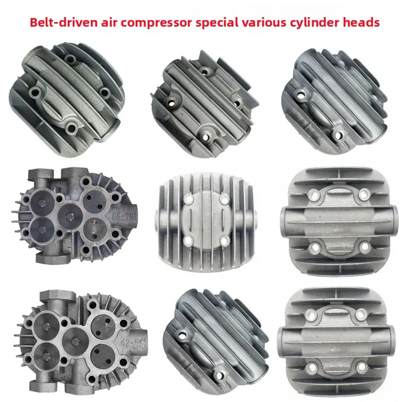 5pcs Cylinder Head for Bama Type Air Compressor, Small Oil Lubricated Direct Connected Portable Air Pump Compressor Accessories