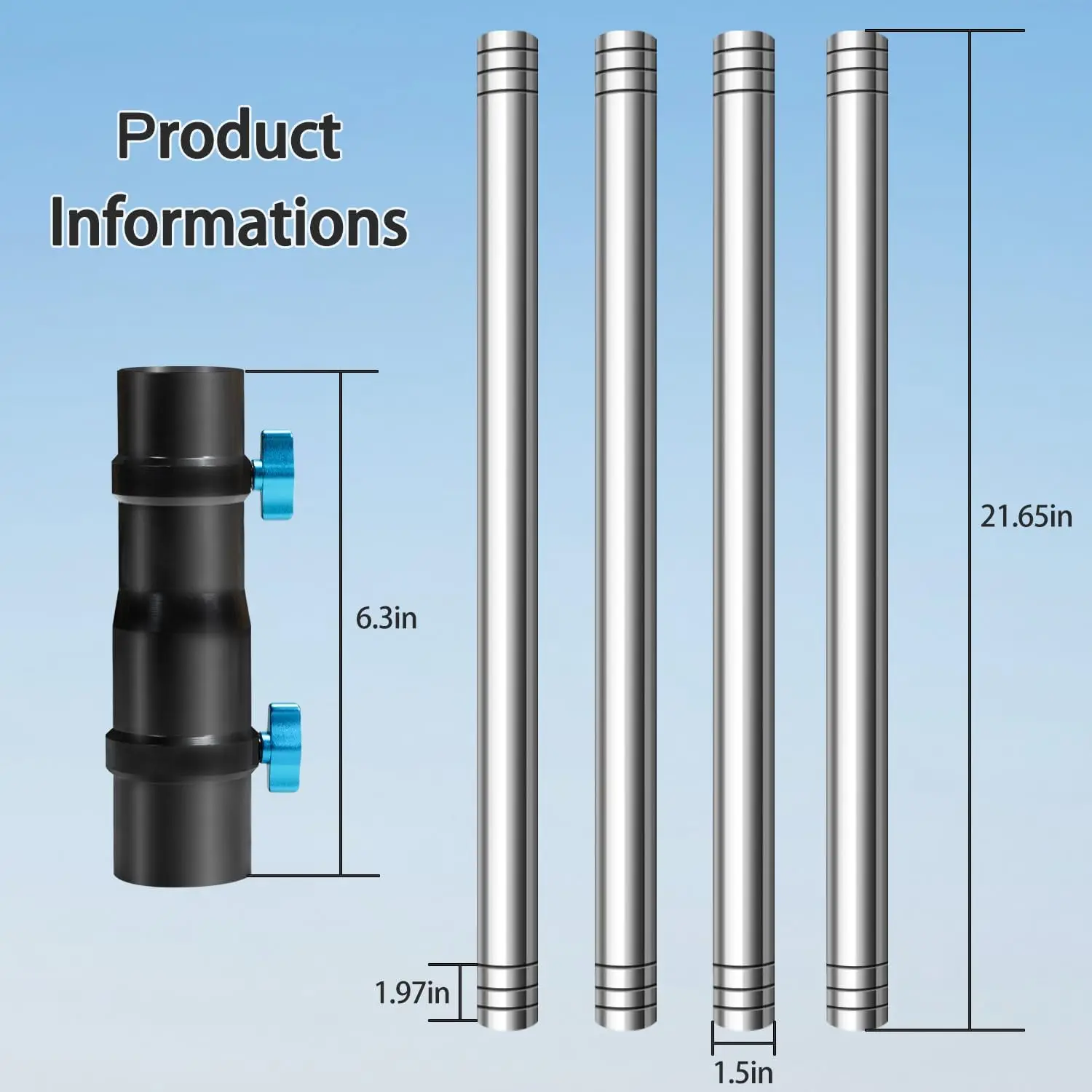 Support sur poteau, kit de montage pour camping-car comprend un poteau durable de 1,5 po de diamètre, support sur poteau au sol de 7 pieds, 4 sections · Vente directe d'usine