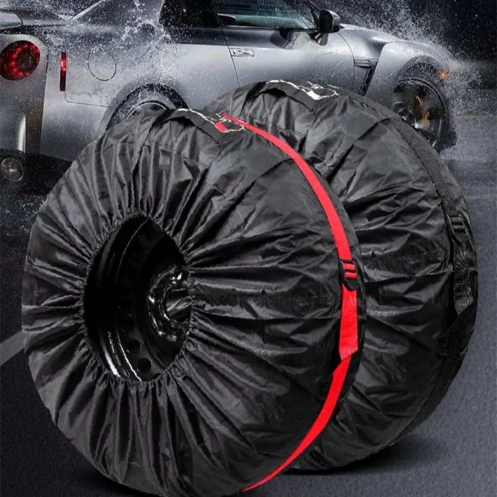Waterproof Car Spare Tire Cover Polyester Protect Tires Storage Bags Sunscreen Universal Protection Spare Tire Bag Winter