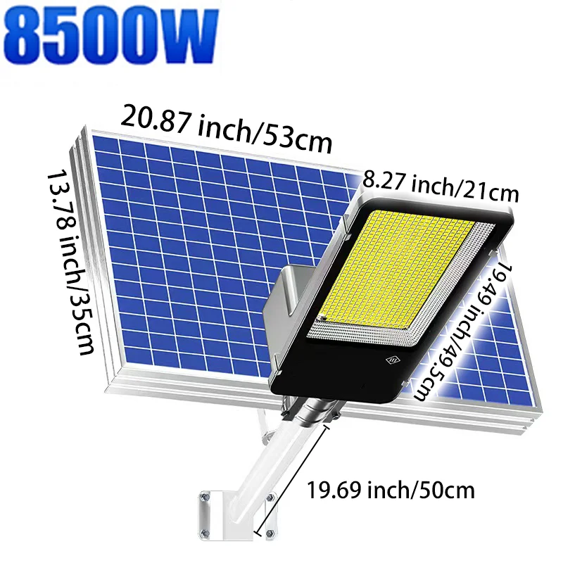 

RUISENZHUO 8500 Вт коммерческие мощные солнечные фонари уличный солнечный фонарь для сада, дома, двора, дороги, освещение от сумерения до рассвета