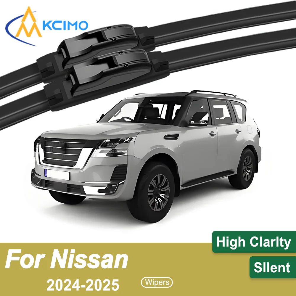 

Premium Rubber Durable Silent Windshield Wiper Blades 2pcs for Nissan Patrol Y63 2024-2025 Front Wiper Blades Set
